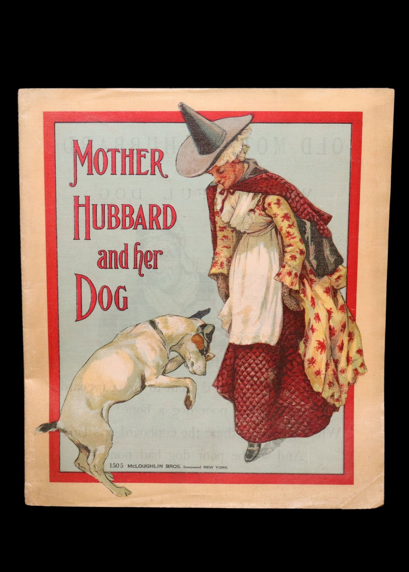 1904 Scarce Linen Book - Mother Hubbard and her Dog, Color Illustrated