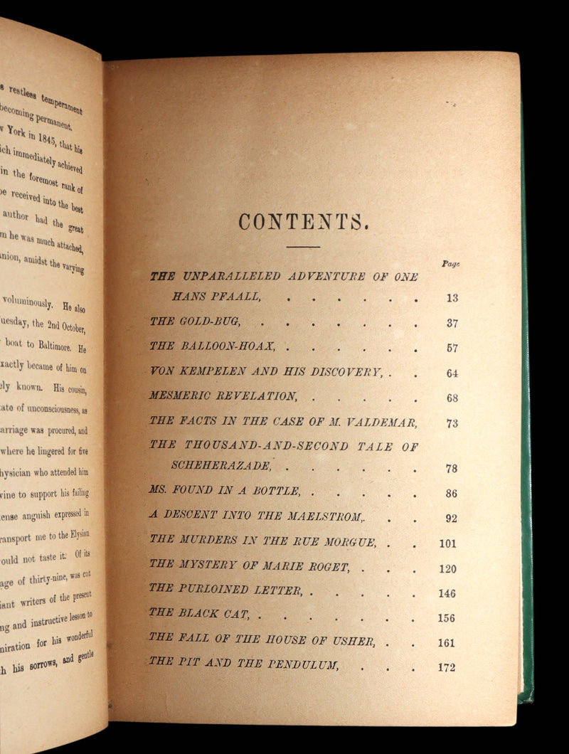 1891 Rare Victorian Edition - The Popular Tales of Edgar Allan Poe