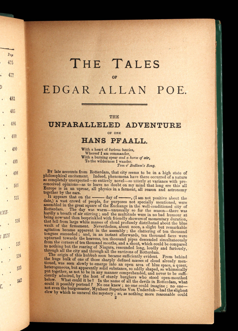 1891 Rare Victorian Edition - The Popular Tales of Edgar Allan Poe
