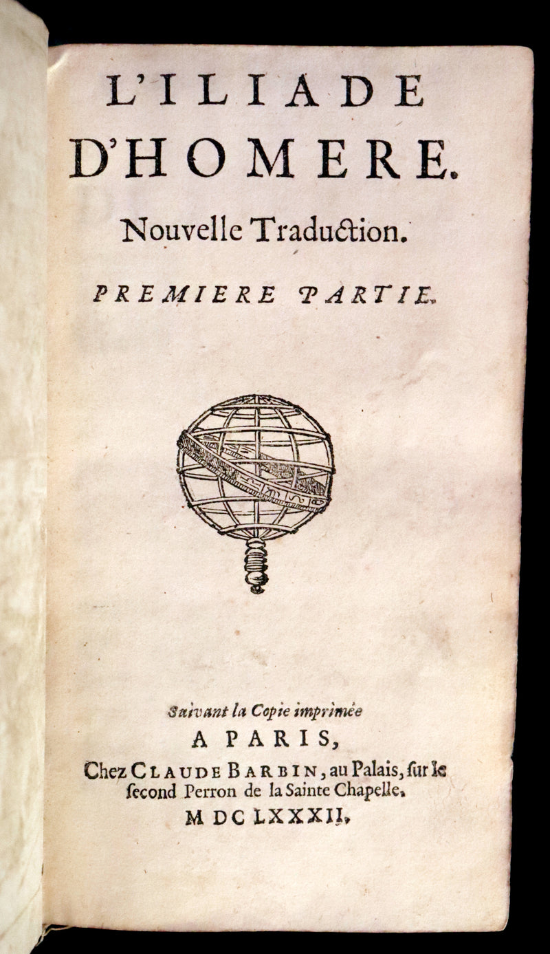 1682 Scarce French Edition illustrated by Schoonebeek - L'Iliade d'Homère. The ILIAD of HOMER.