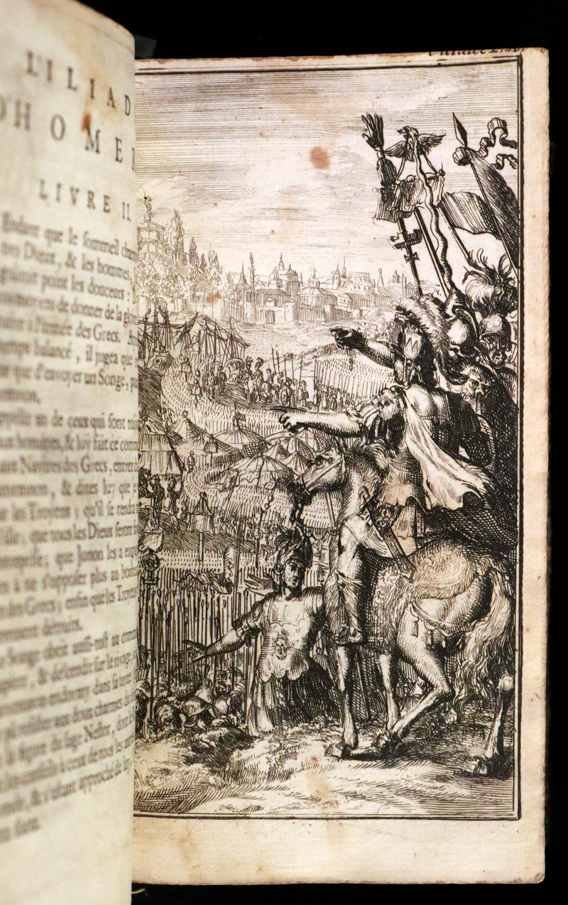 1682 Scarce French Edition illustrated by Schoonebeek - L'Iliade d'Homère. The ILIAD of HOMER.