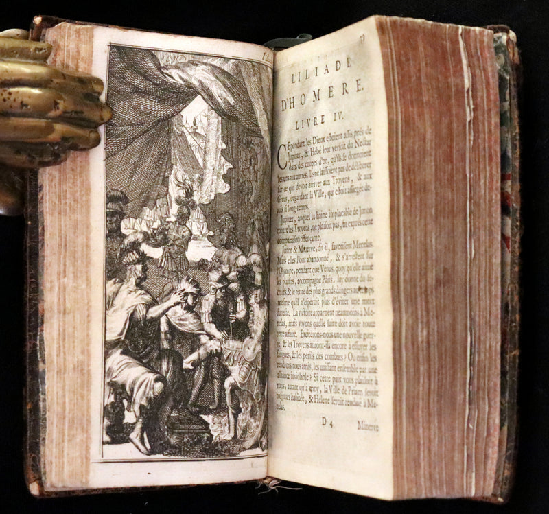 1682 Scarce French Edition illustrated by Schoonebeek - L'Iliade d'Homère. The ILIAD of HOMER.