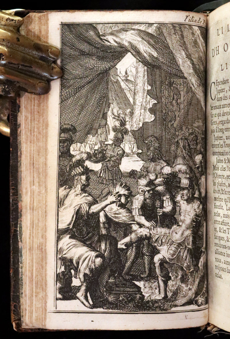 1682 Scarce French Edition illustrated by Schoonebeek - L'Iliade d'Homère. The ILIAD of HOMER.