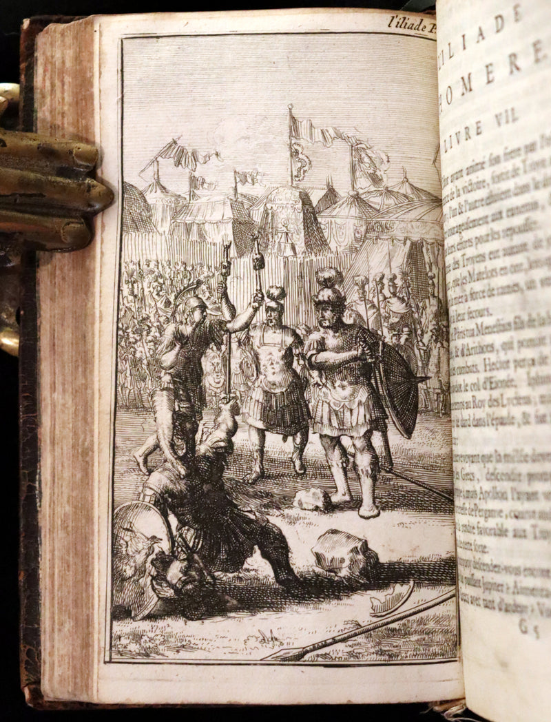 1682 Scarce French Edition illustrated by Schoonebeek - L'Iliade d'Homère. The ILIAD of HOMER.
