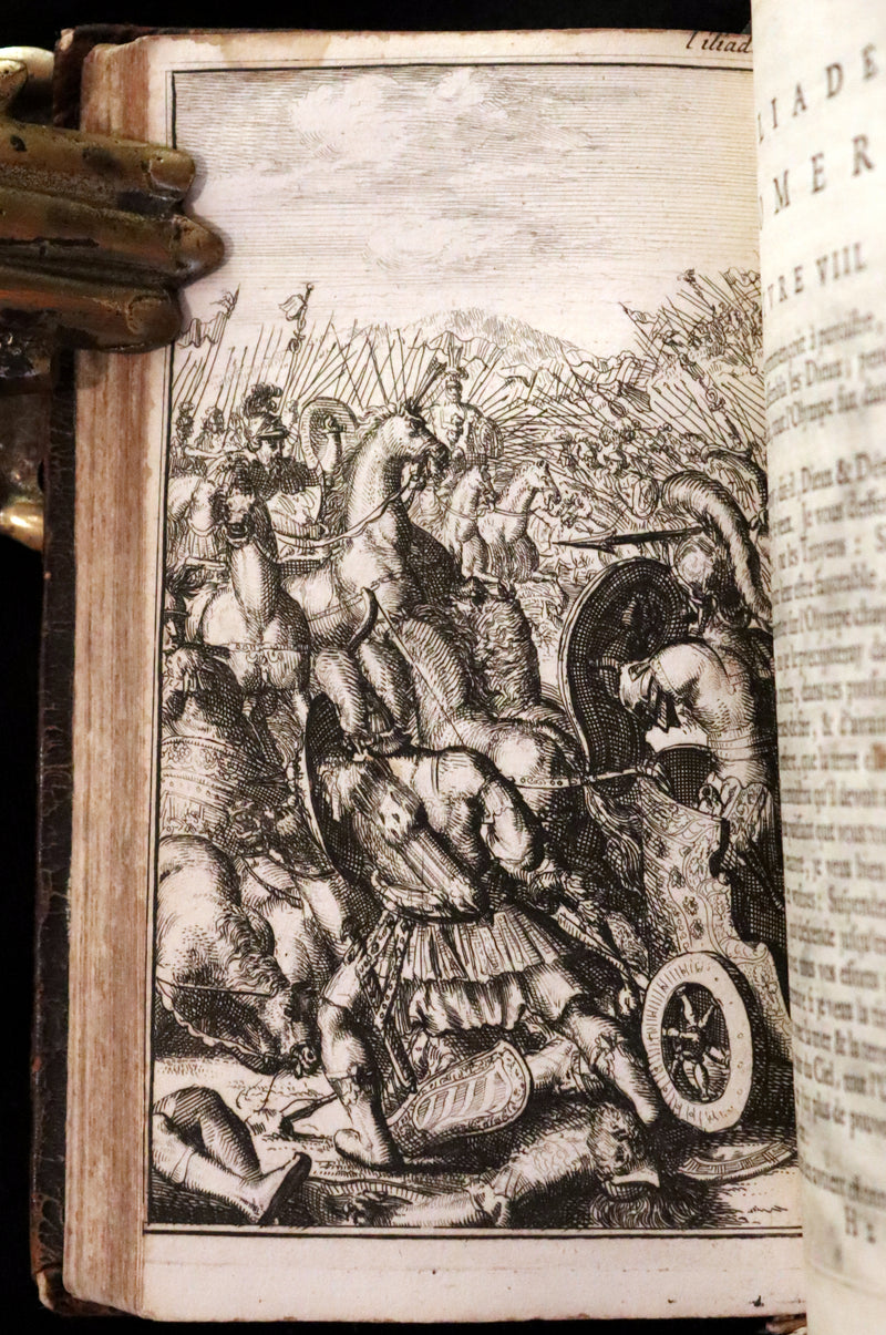 1682 Scarce French Edition illustrated by Schoonebeek - L'Iliade d'Homère. The ILIAD of HOMER.