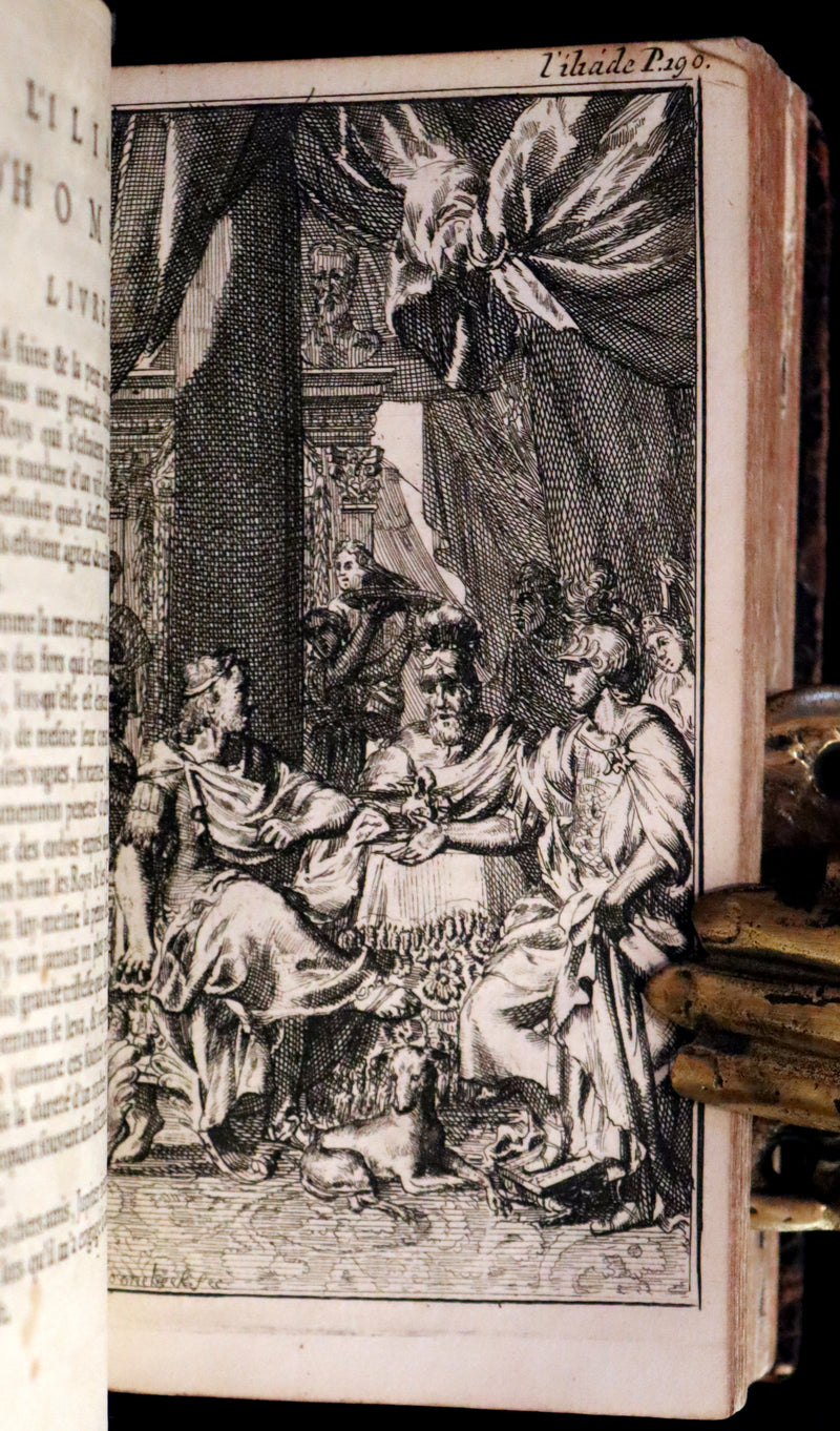 1682 Scarce French Edition illustrated by Schoonebeek - L'Iliade d'Homère. The ILIAD of HOMER.