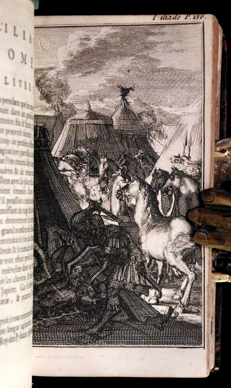 1682 Scarce French Edition illustrated by Schoonebeek - L'Iliade d'Homère. The ILIAD of HOMER.