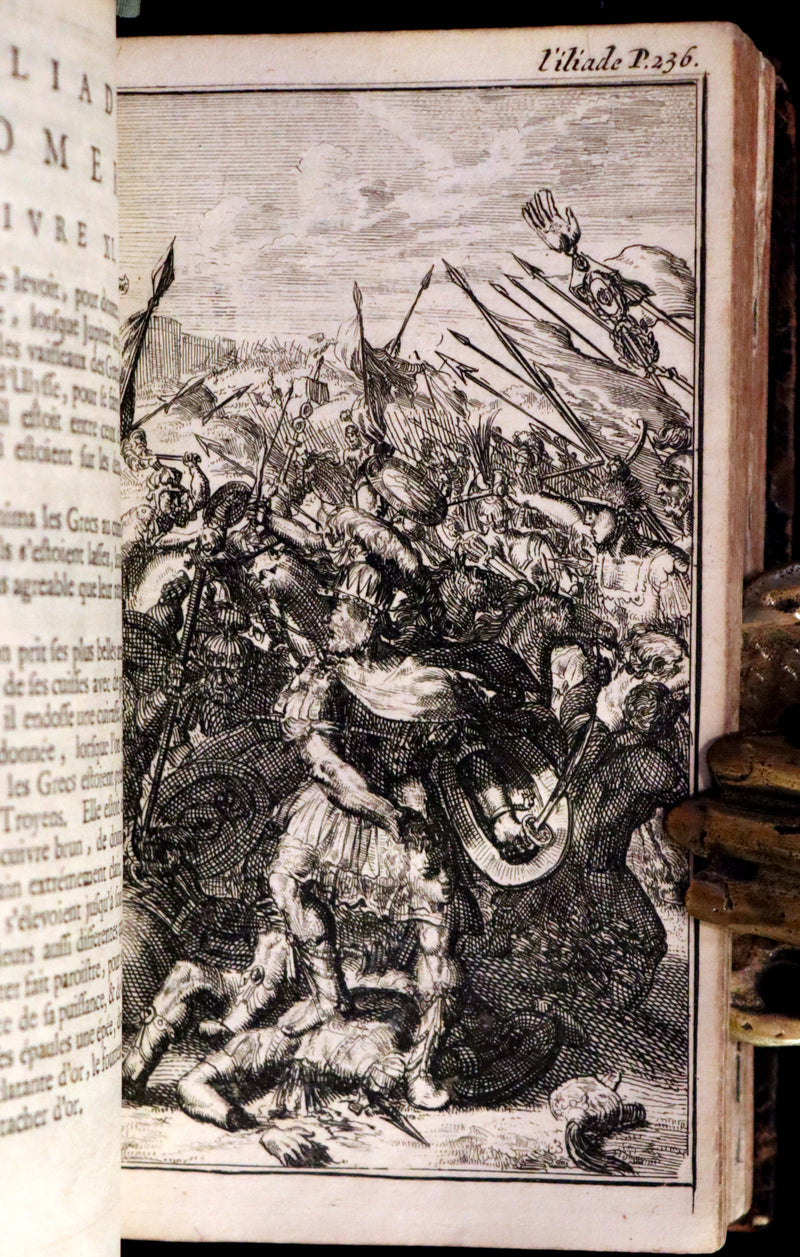 1682 Scarce French Edition illustrated by Schoonebeek - L'Iliade d'Homère. The ILIAD of HOMER.