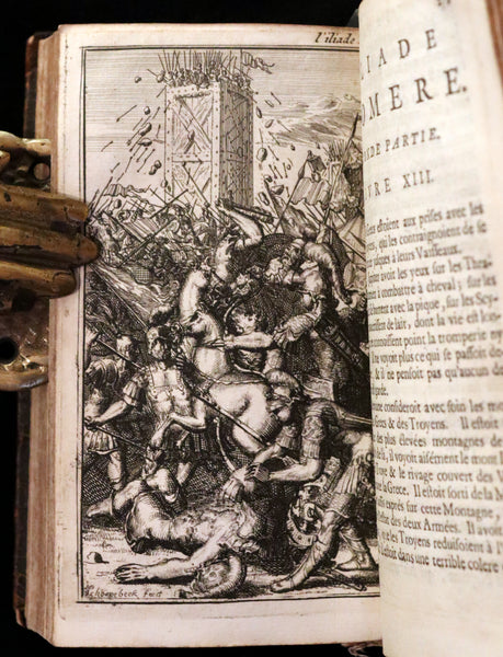 1682 Scarce French Edition illustrated by Schoonebeek - L'Iliade d'Homère. The ILIAD of HOMER.