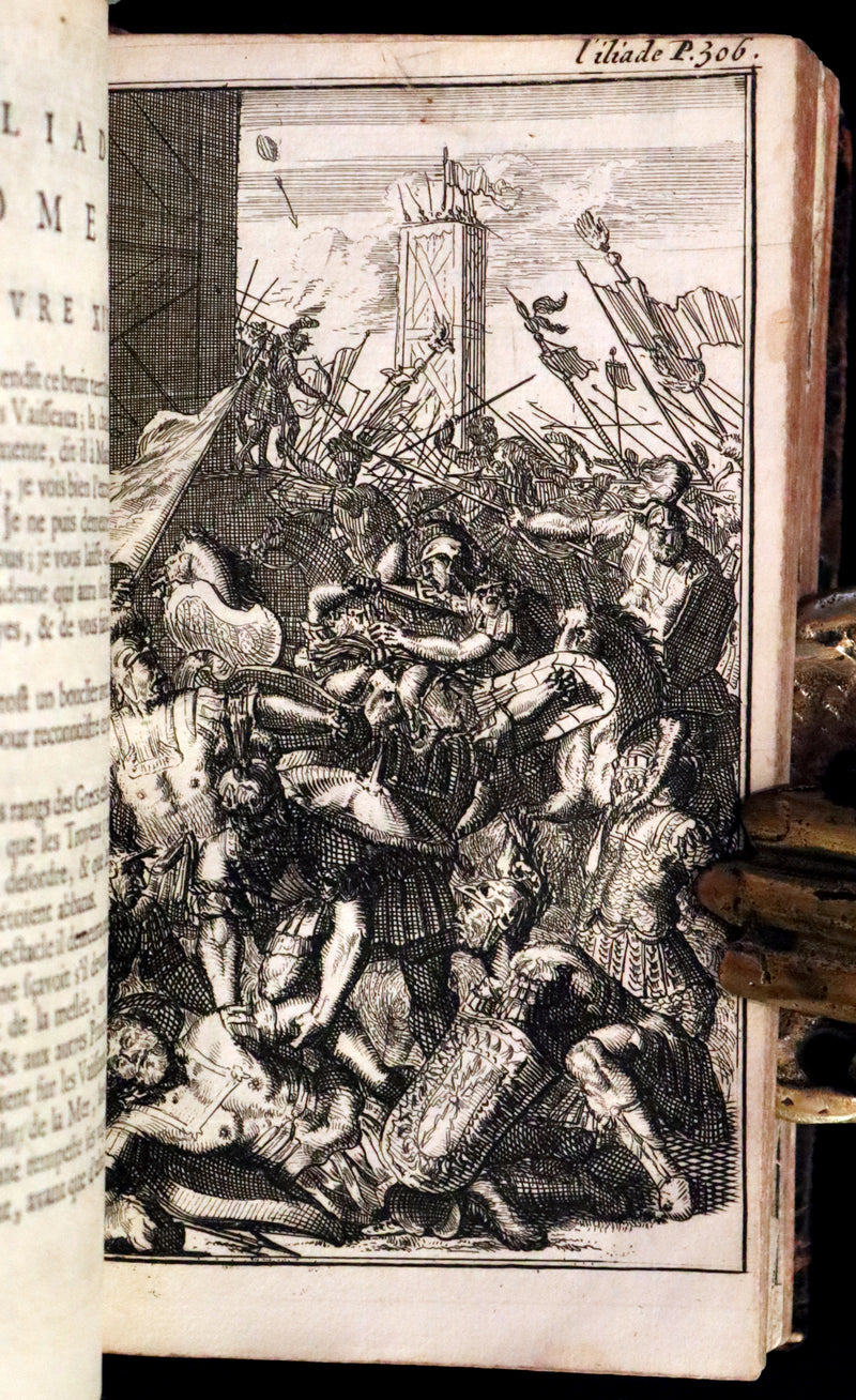 1682 Scarce French Edition illustrated by Schoonebeek - L'Iliade d'Homère. The ILIAD of HOMER.