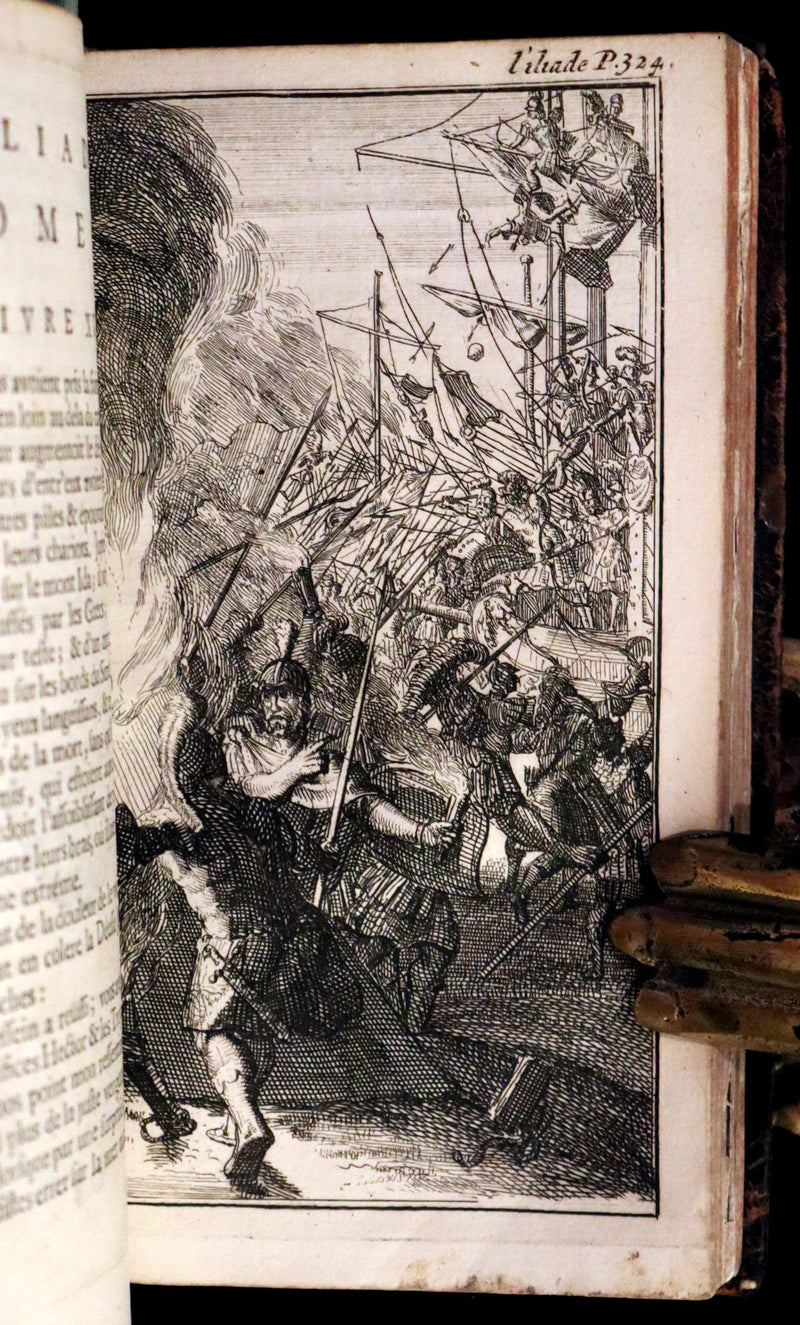 1682 Scarce French Edition illustrated by Schoonebeek - L'Iliade d'Homère. The ILIAD of HOMER.