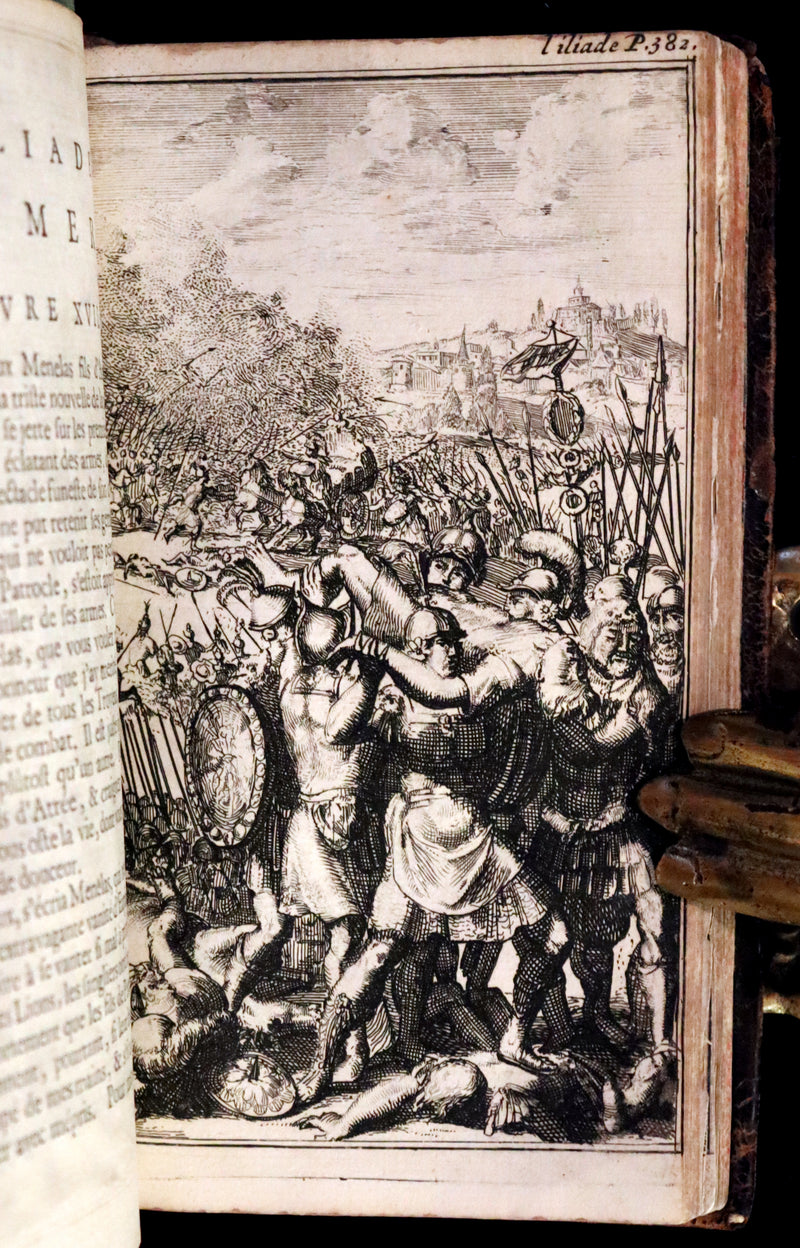 1682 Scarce French Edition illustrated by Schoonebeek - L'Iliade d'Homère. The ILIAD of HOMER.