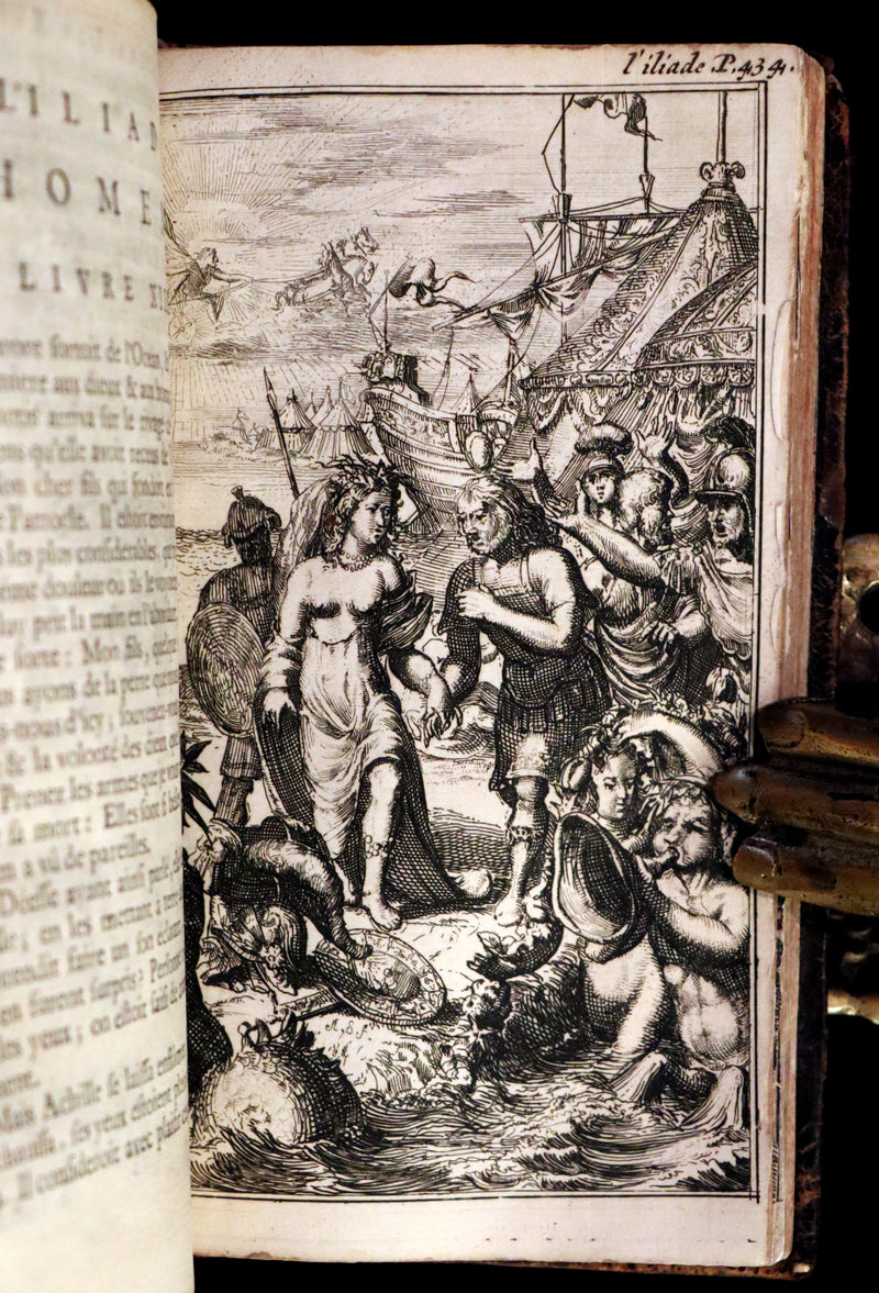 1682 Scarce French Edition illustrated by Schoonebeek - L'Iliade d'Homère. The ILIAD of HOMER.