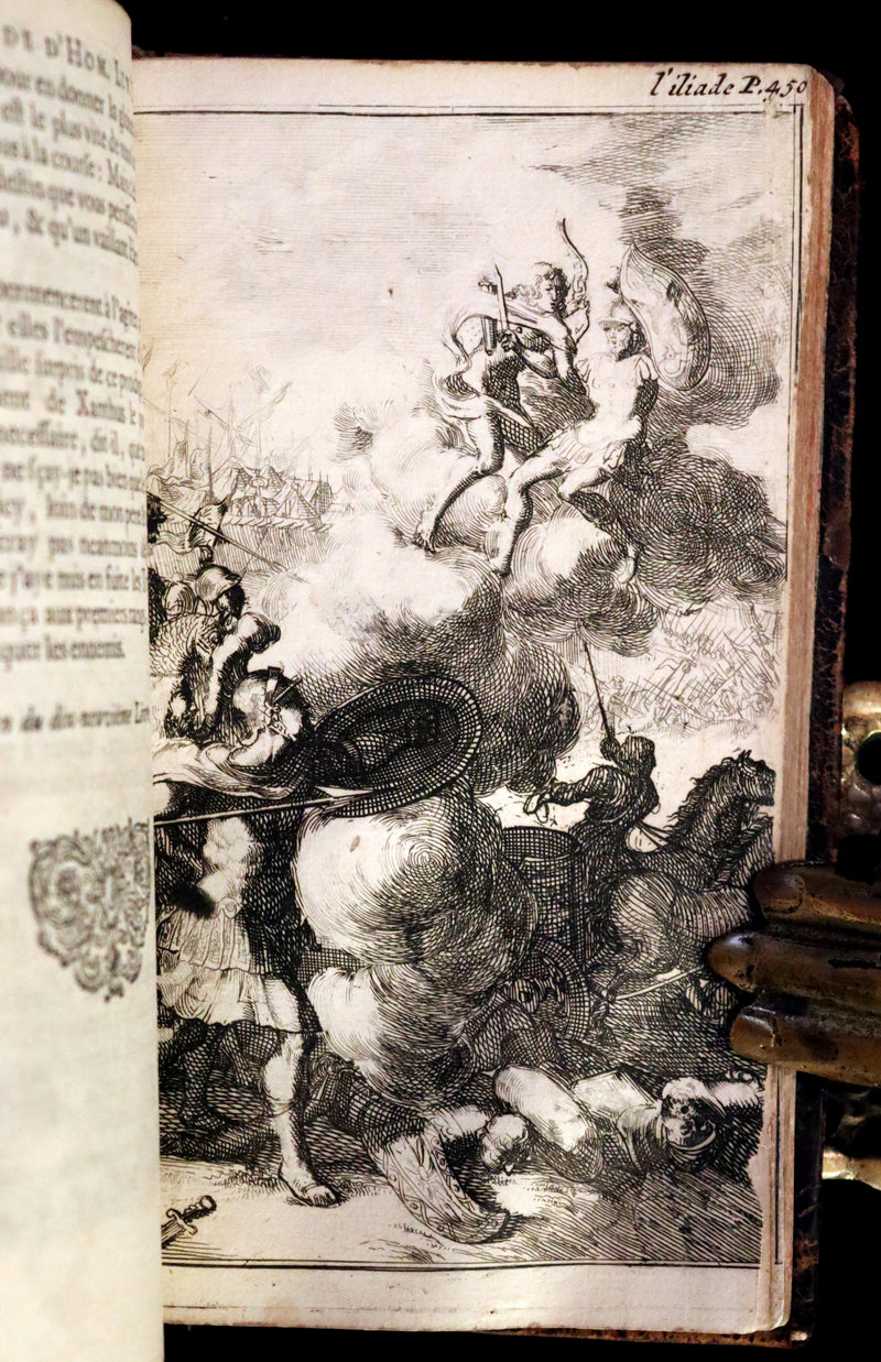 1682 Scarce French Edition illustrated by Schoonebeek - L'Iliade d'Homère. The ILIAD of HOMER.
