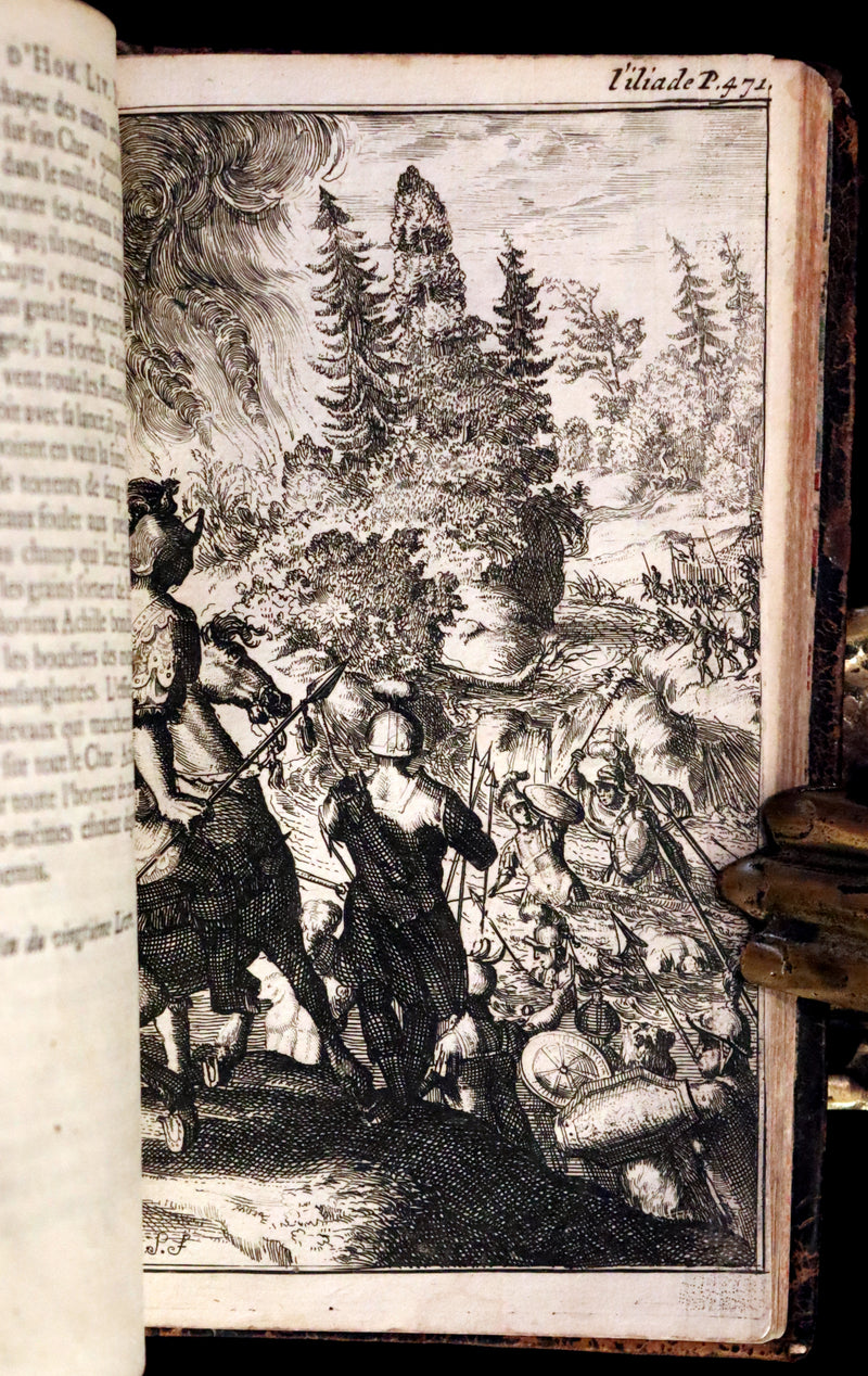 1682 Scarce French Edition illustrated by Schoonebeek - L'Iliade d'Homère. The ILIAD of HOMER.
