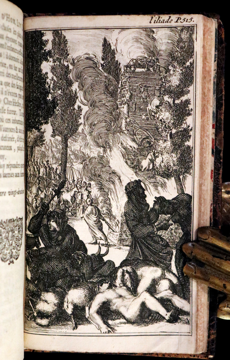 1682 Scarce French Edition illustrated by Schoonebeek - L'Iliade d'Homère. The ILIAD of HOMER.