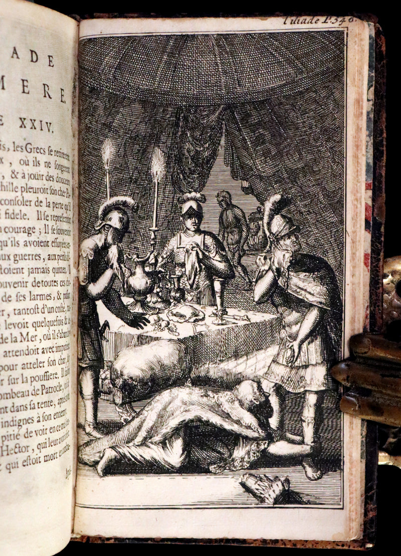 1682 Scarce French Edition illustrated by Schoonebeek - L'Iliade d'Homère. The ILIAD of HOMER.