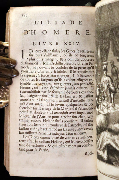 1682 Scarce French Edition illustrated by Schoonebeek - L'Iliade d'Homère. The ILIAD of HOMER.