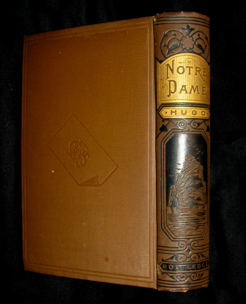 1890 Rare Victorian Book - Notre-Dame or The Bellringer of Paris by Victor Hugo. Gothic.