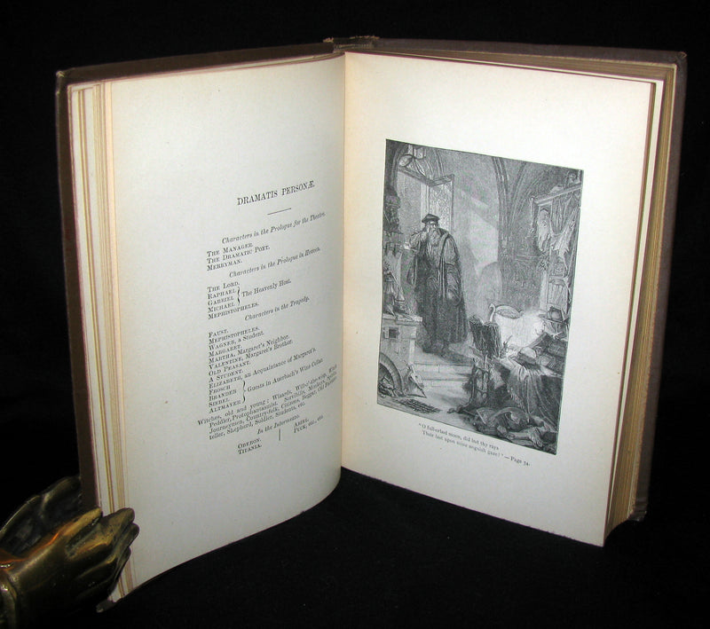1880 Rare Victorian Book -   Faust - A Tragedy by Goethe, Illustrated by August von Kreling