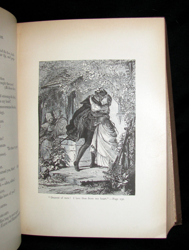 1880 Rare Victorian Book -   Faust - A Tragedy by Goethe, Illustrated by August von Kreling