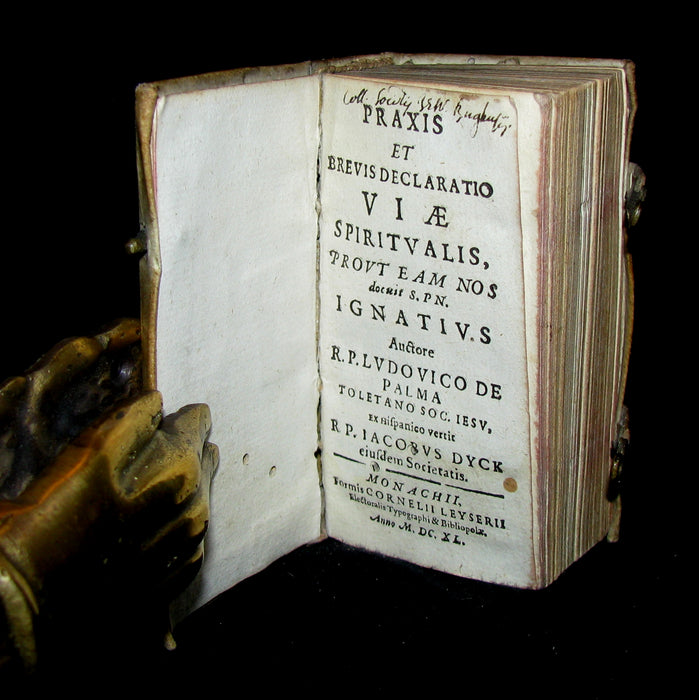 1640 Rare Book with clasps - The Spiritual Exercises taught by Saint Ignatius of Loyola