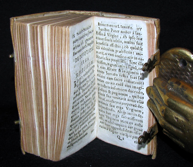 1640 Rare Book with clasps - The Spiritual Exercises taught by Saint Ignatius of Loyola