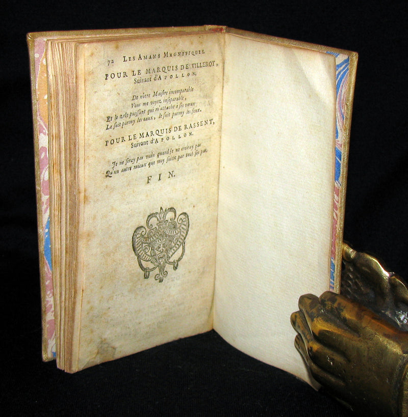 1689 Rare French Vellum Book - Magnificent Lovers - Les Amans Magnifiques by MOLIERE