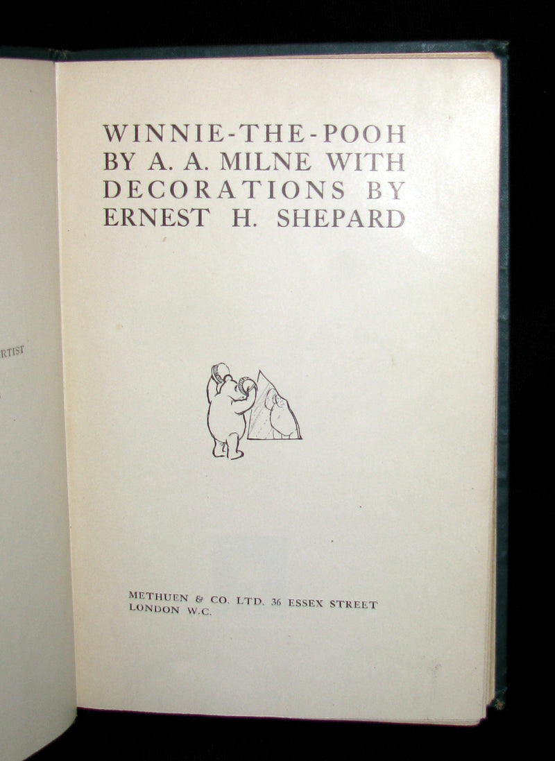 1926  First UK Edition - A. A. Milne & Ernest H. Shepard -  WINNIE-THE-POOH
