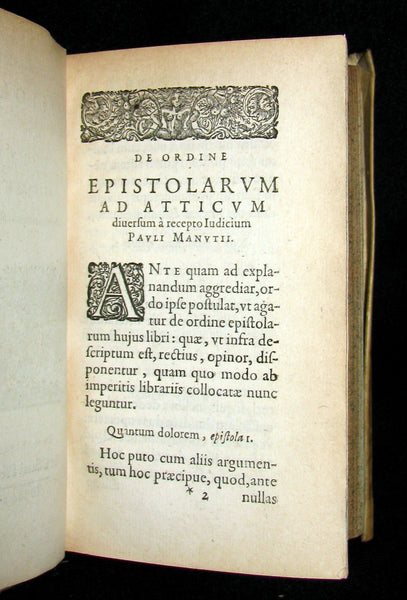 1642 Scarce Latin vellum Book - Letters of Cicero to his friend Atticus - Epistolae ad Atticum