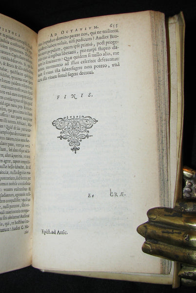 1642 Scarce Latin vellum Book - Letters of Cicero to his friend Atticus - Epistolae ad Atticum