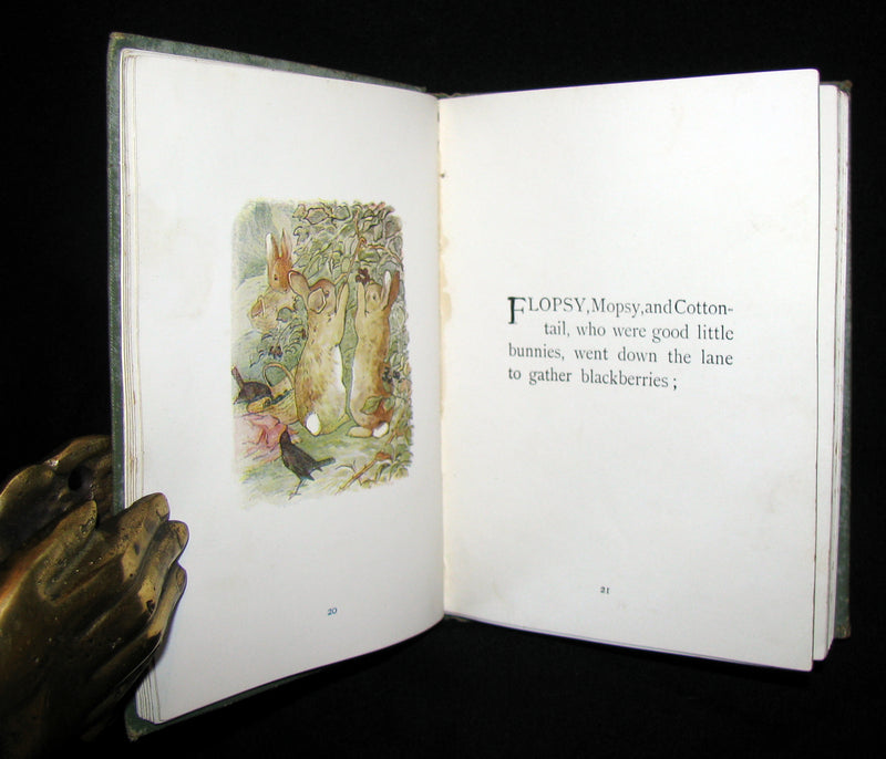 1907 Scarce First Deluxe binding of THE TALE OF PETER RABBIT by Beatrix Potter