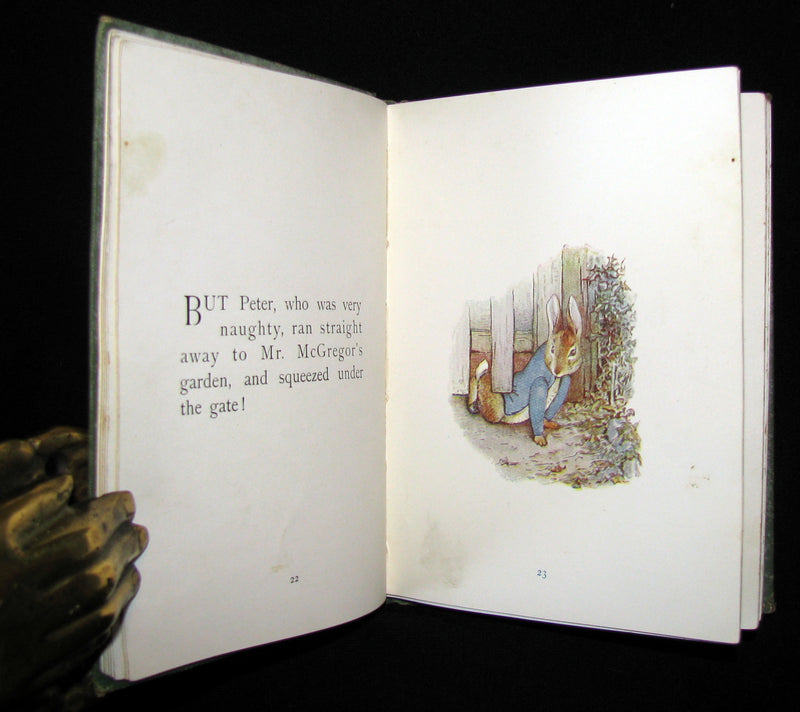 1907 Scarce First Deluxe binding of THE TALE OF PETER RABBIT by Beatrix Potter