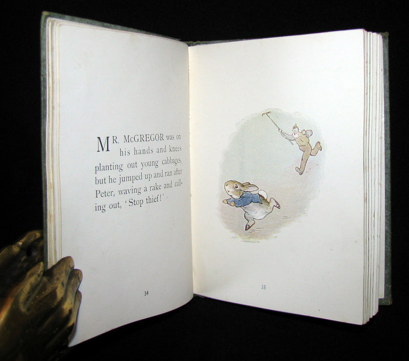 1907 Scarce First Deluxe binding of THE TALE OF PETER RABBIT by Beatrix Potter