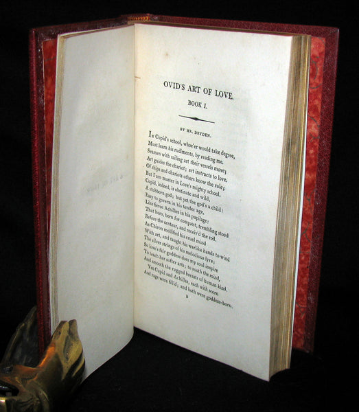 1804 Rare Book - OVID's  Art of Love in 3 books  Illustrated with 6 copperplates.