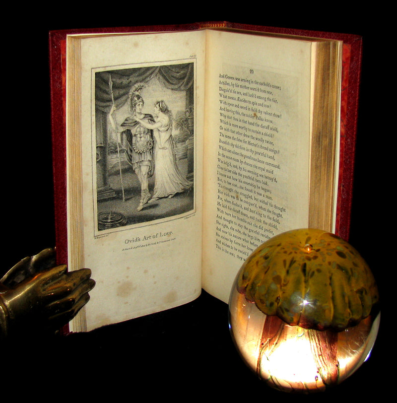 1804 Rare Book - OVID's  Art of Love in 3 books  Illustrated with 6 copperplates.