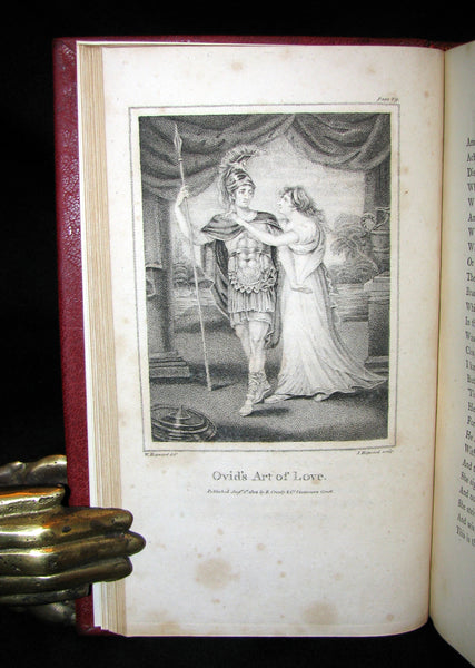 1804 Rare Book - OVID's  Art of Love in 3 books  Illustrated with 6 copperplates.
