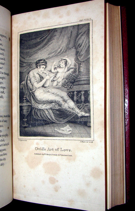 1804 Rare Book - OVID's  Art of Love in 3 books  Illustrated with 6 copperplates.