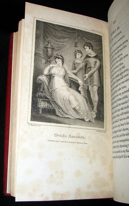 1804 Rare Book - OVID's  Art of Love in 3 books  Illustrated with 6 copperplates.