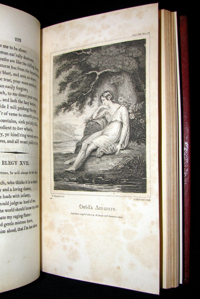 1804 Rare Book - OVID's Art of Love in 3 books Illustrated with 6 copp ...