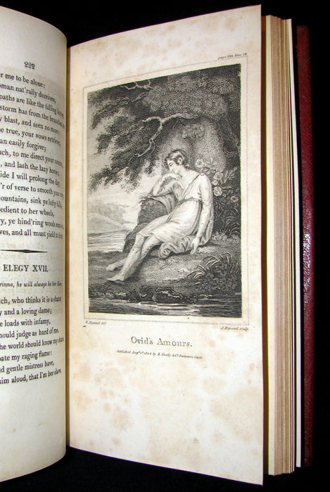 1804 Rare Book - OVID's  Art of Love in 3 books  Illustrated with 6 copperplates.