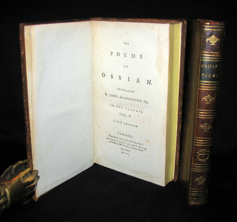 1796 Rare Book set - The Poems of Ossian by James MacPherson