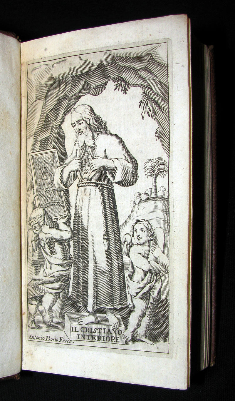 1669 Scarce ROSPIGLIOSI BINDERY WORK - IL CHRISTIANO INTERIORE & with LA FILOSOFIA DEL VERO CHRISTIANO