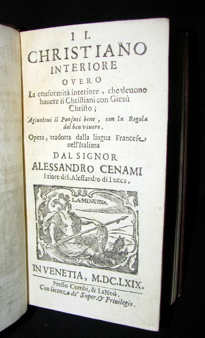 1669 Scarce ROSPIGLIOSI BINDERY WORK - IL CHRISTIANO INTERIORE & with LA FILOSOFIA DEL VERO CHRISTIANO