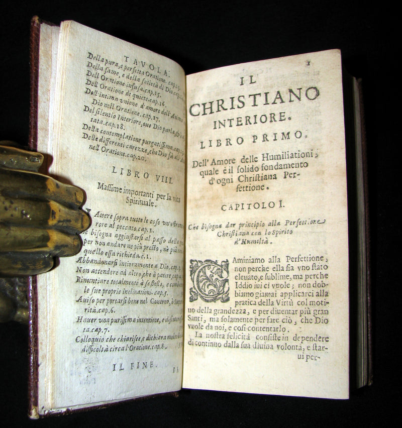 1669 Scarce ROSPIGLIOSI BINDERY WORK - IL CHRISTIANO INTERIORE & with LA FILOSOFIA DEL VERO CHRISTIANO