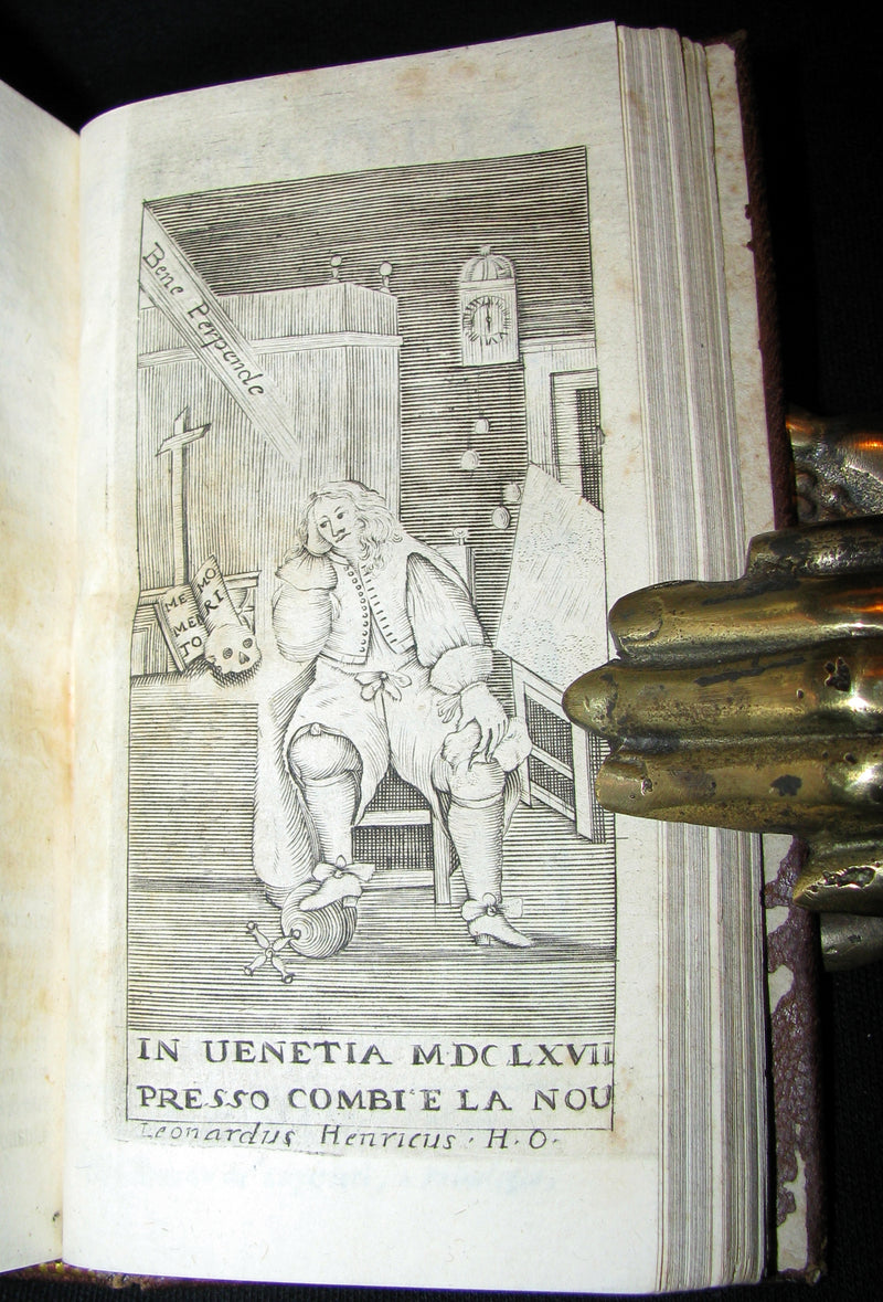 1669 Scarce ROSPIGLIOSI BINDERY WORK - IL CHRISTIANO INTERIORE & with LA FILOSOFIA DEL VERO CHRISTIANO