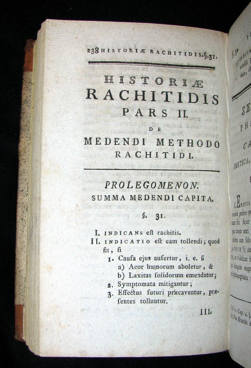 1787 Rare Medical 1stED Book on RICKETS - HISTORIA RACHITIDIS by Trnka de Krzowitz