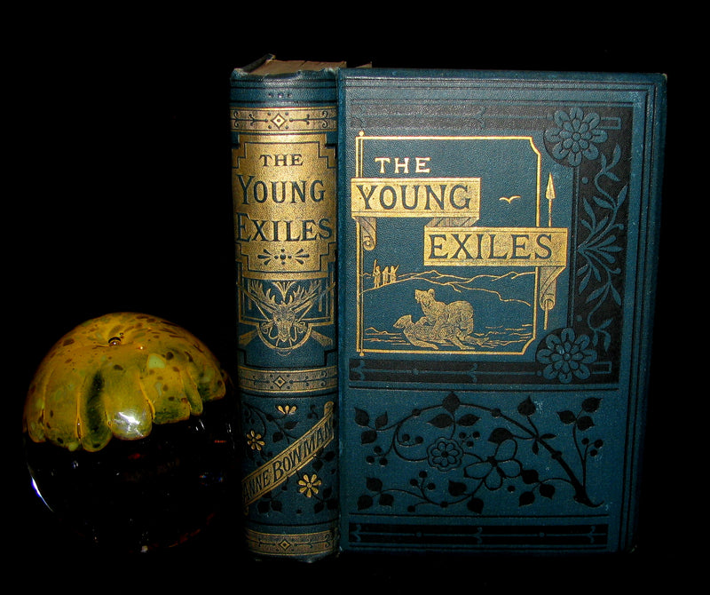 1880 Rare Victorian Book ~ The Young Exiles or The Wild Tribes of the North by Anne Bowman