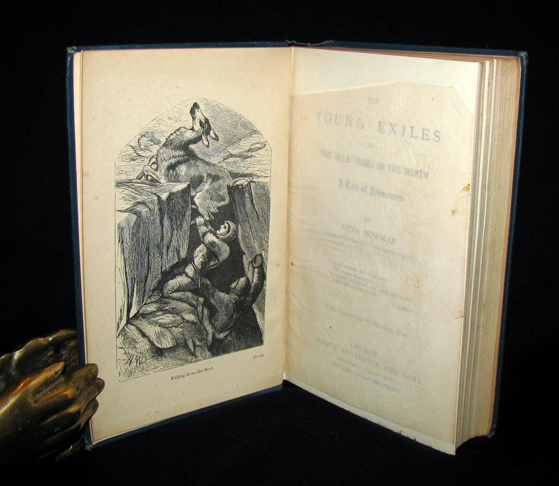 1880 Rare Victorian Book ~ The Young Exiles or The Wild Tribes of the North by Anne Bowman