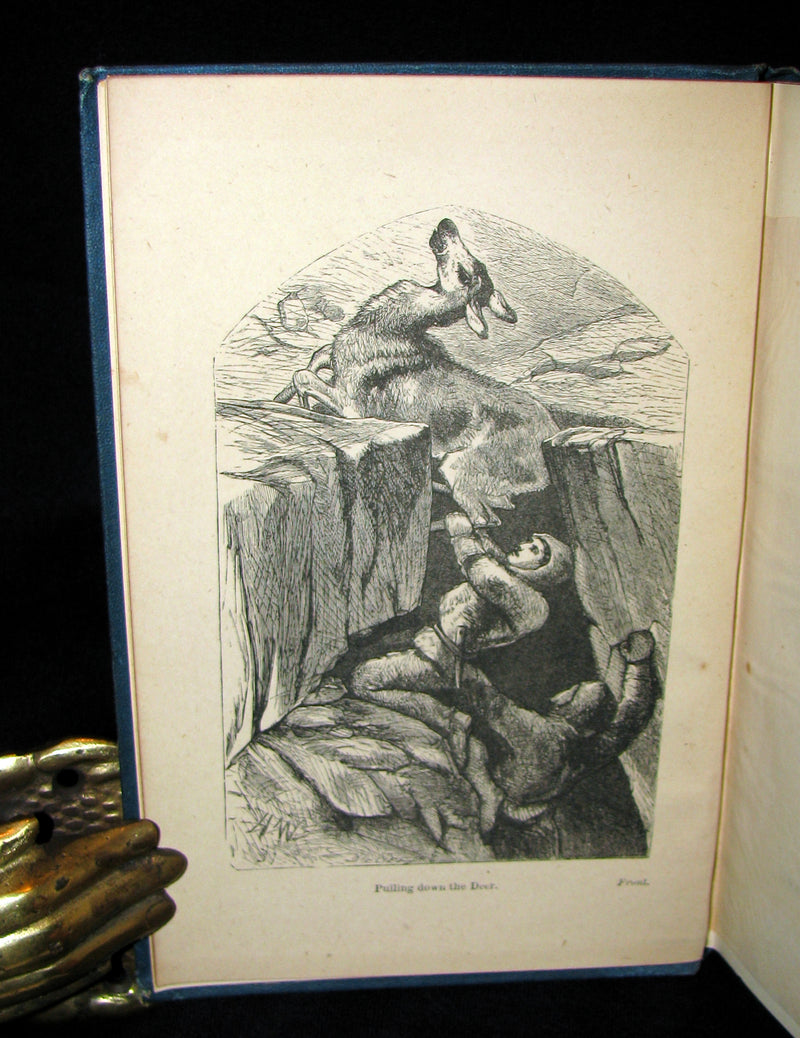 1880 Rare Victorian Book ~ The Young Exiles or The Wild Tribes of the North by Anne Bowman